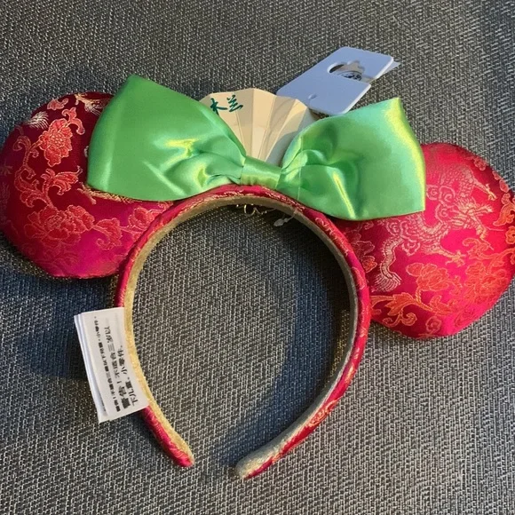 Disney Parks Mulan Minnie Mouse Ear Headband One Size New with Tag - Picture 4 of 5
